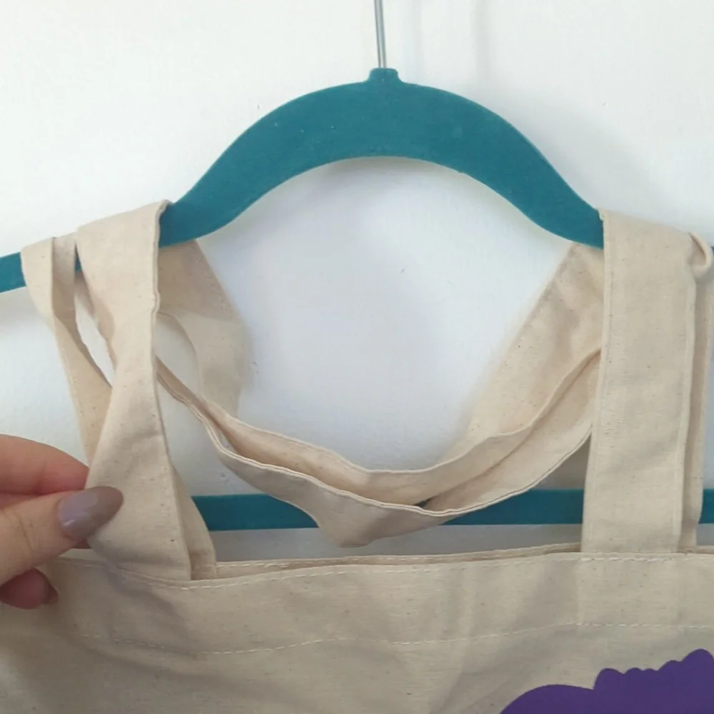 Brand New Marimekko Beige and Purple Floral Tote - Picture 3 of 4